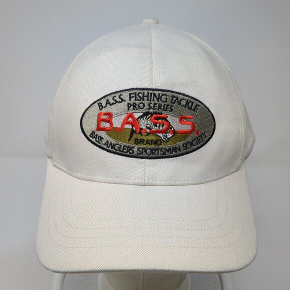 B.A.S.S. Fishing Pro Series Slideback Baseball Cap Beige One Size Embroidered - Picture 2 of 9